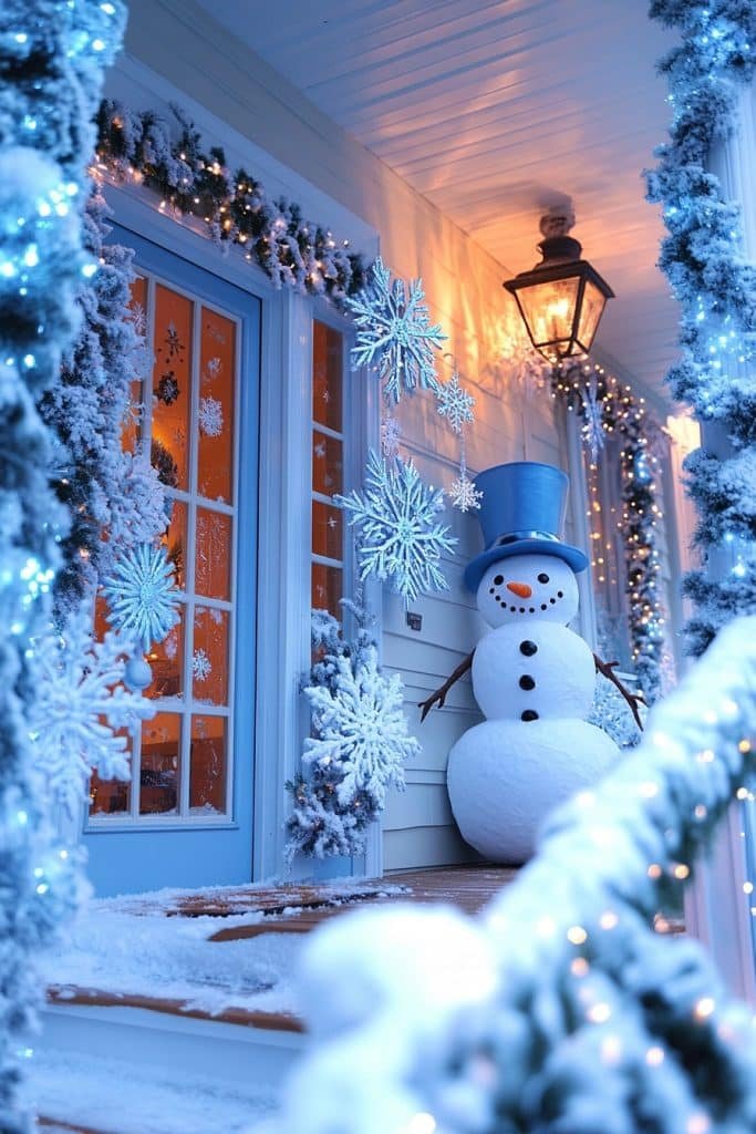 Snowflake Themed Porch Design