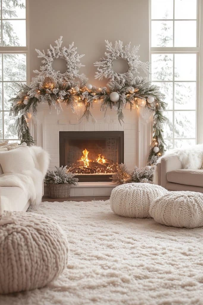 Snowy Winter Mantel Delight