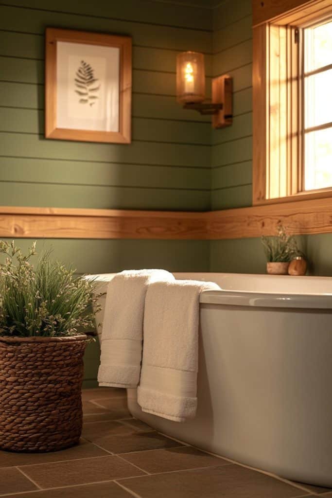 Soft Spruce Spa Bathroom