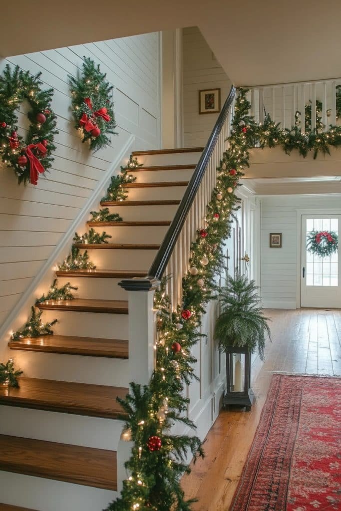 Staircase Christmas Spirit