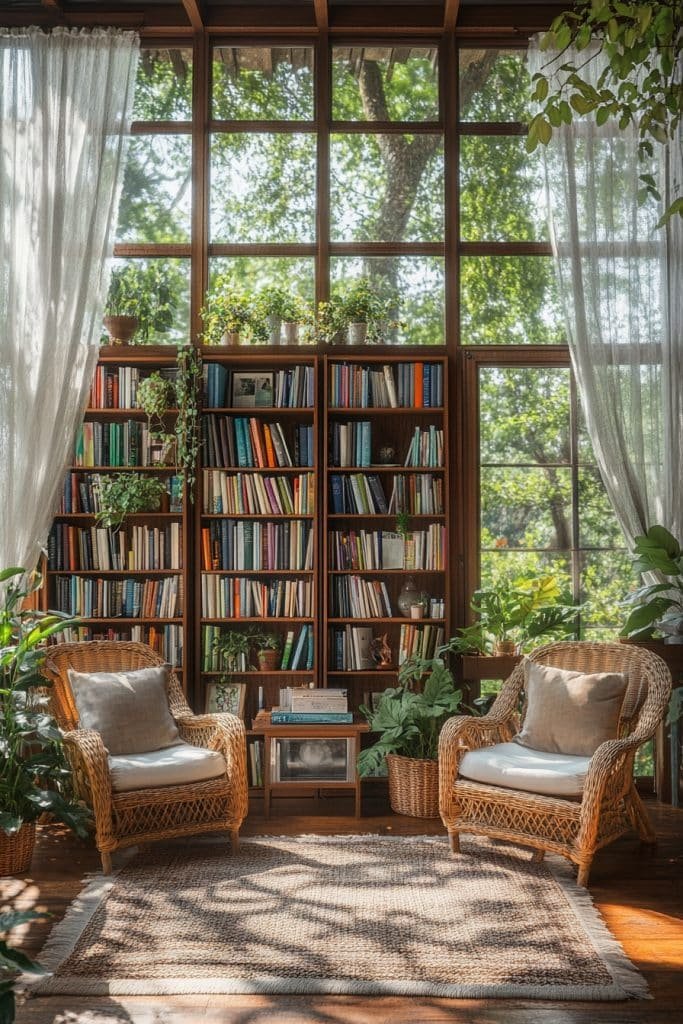 Sunroom Turned Book Paradise