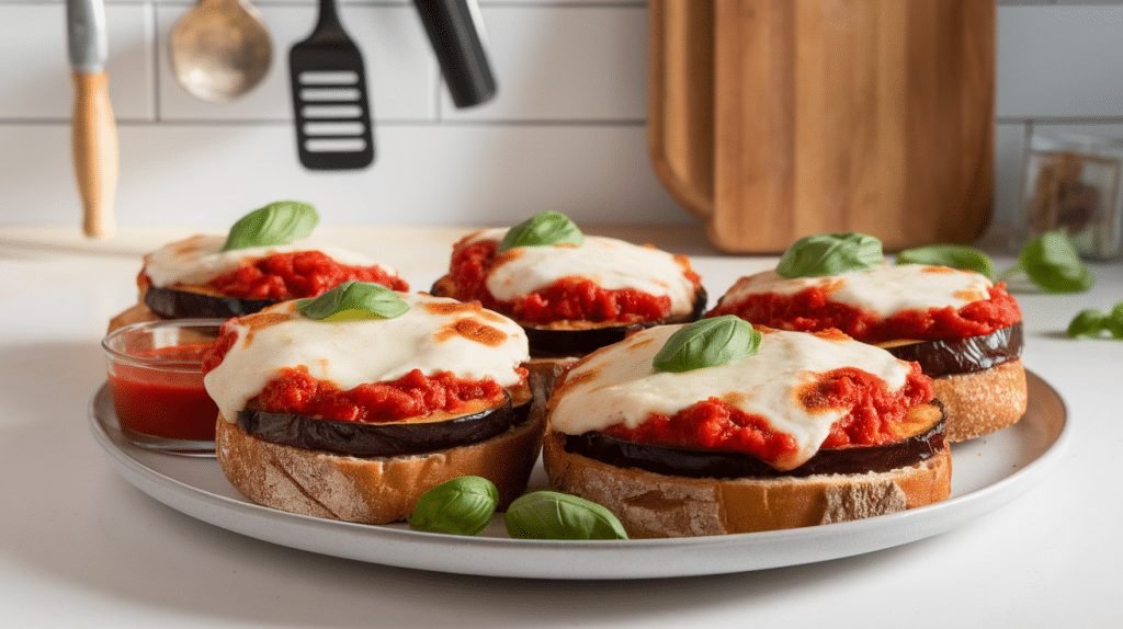 15-Minute Eggplant Parmesan Sandwiches