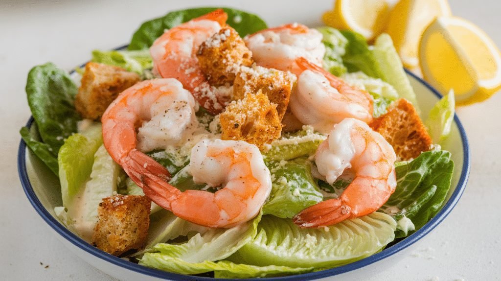 15-Minute Shrimp Caesar Salad