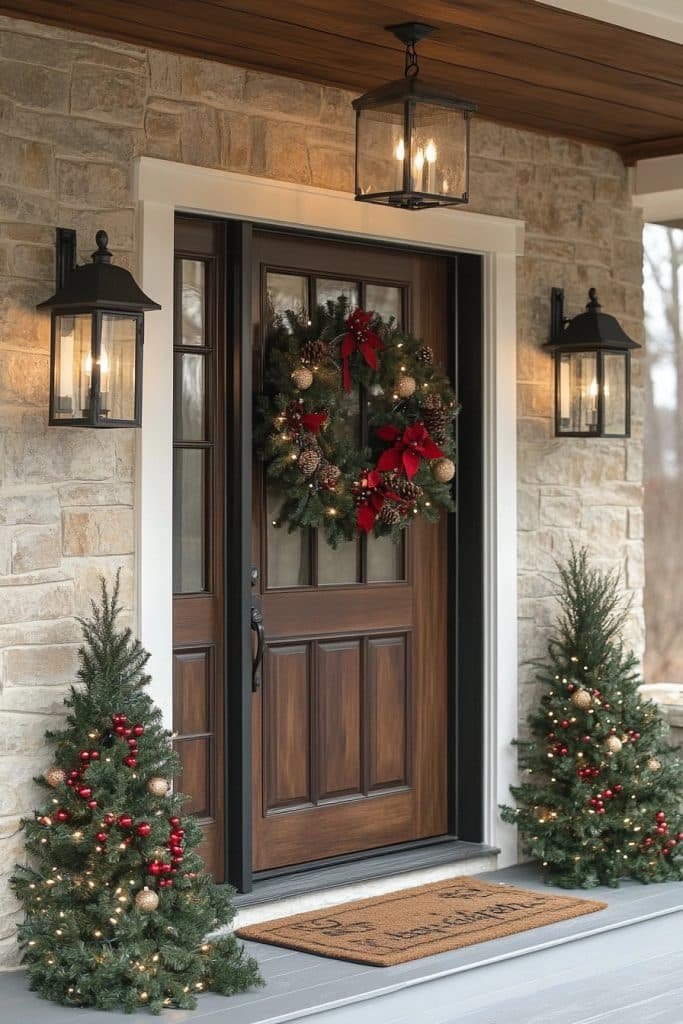 Traditional Christmas Porch Appeal