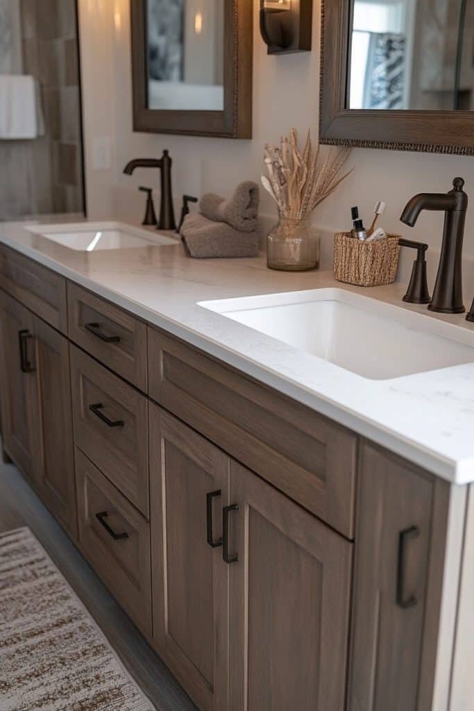 Transitional Style Double Vanity