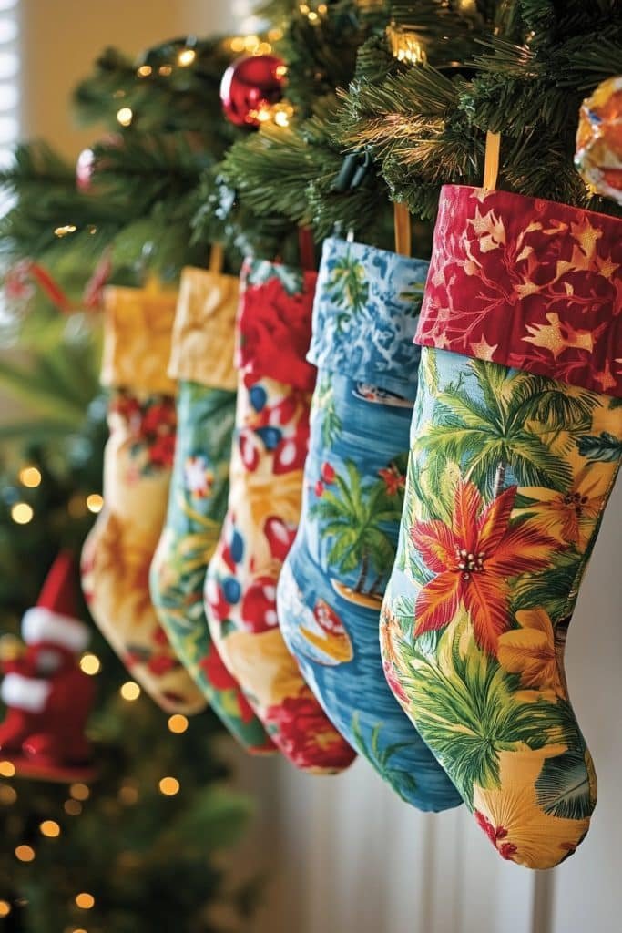 Tropical Holiday Beach Theme Stockings