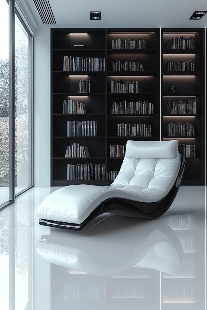 29 Cozy Home Library Ideas to Turn Any Room Into a Book Lover’s Retreat 18 Ultra-Modern Glossy Library