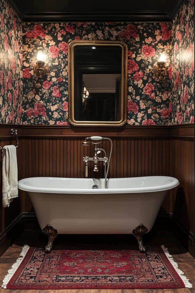 Victorian Bathroom with Gilded Mirrors