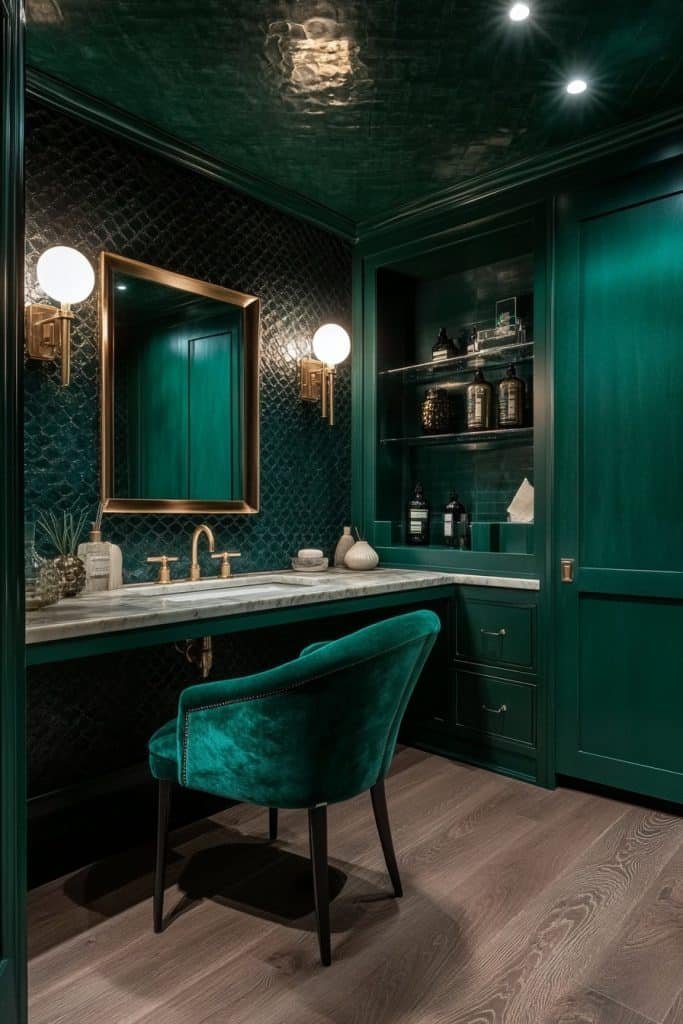 Viridian Velvet Bathroom