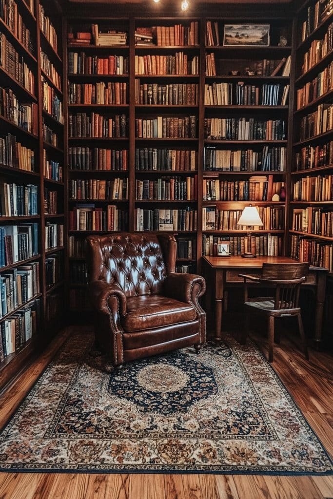 Warm Toned Wood Library