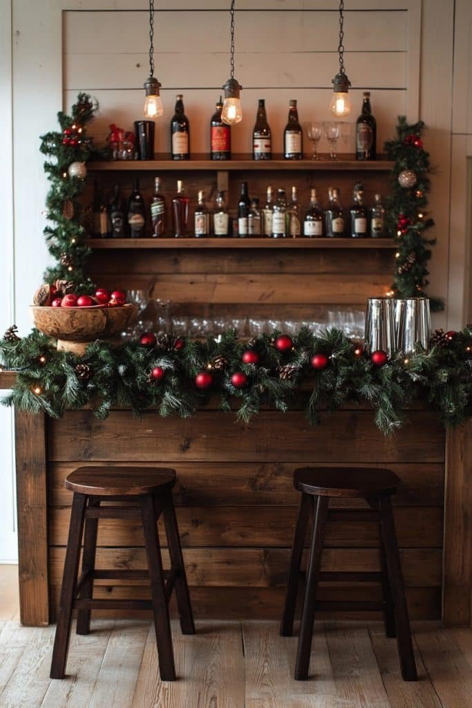 Wet Bar Christmas Flair