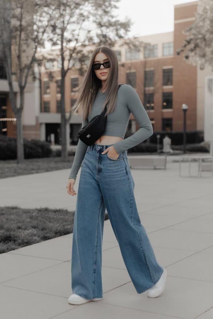 Wide Leg Jeans Outfit Ideas