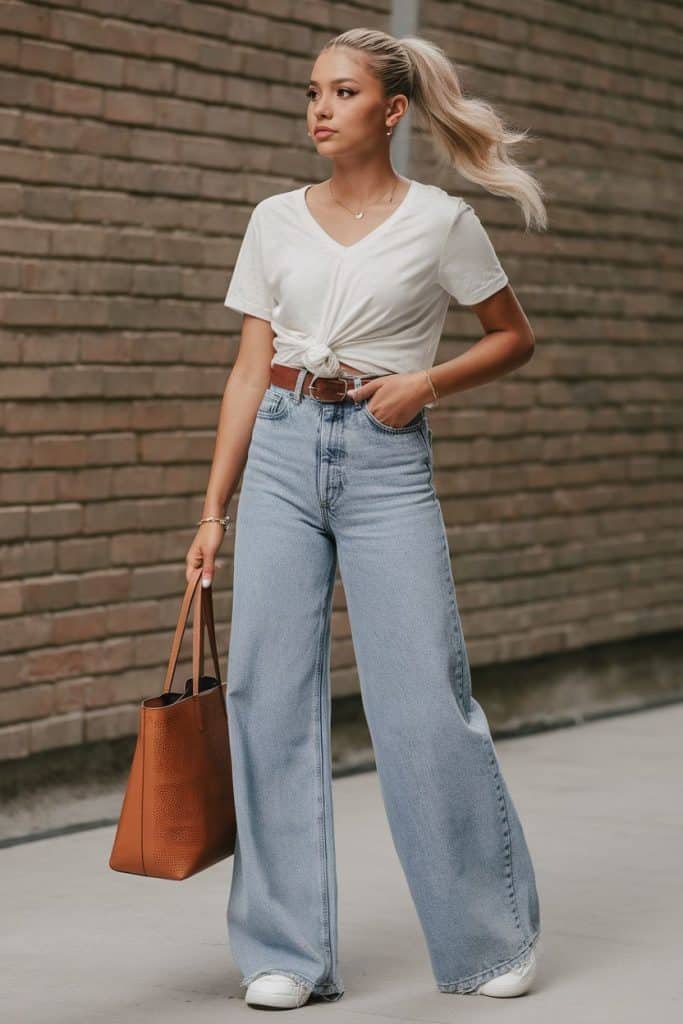 Wide Leg Jeans Outfit Ideas