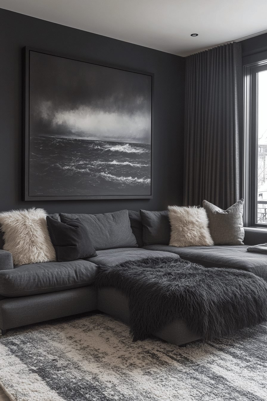  Chic Charcoal Living Room