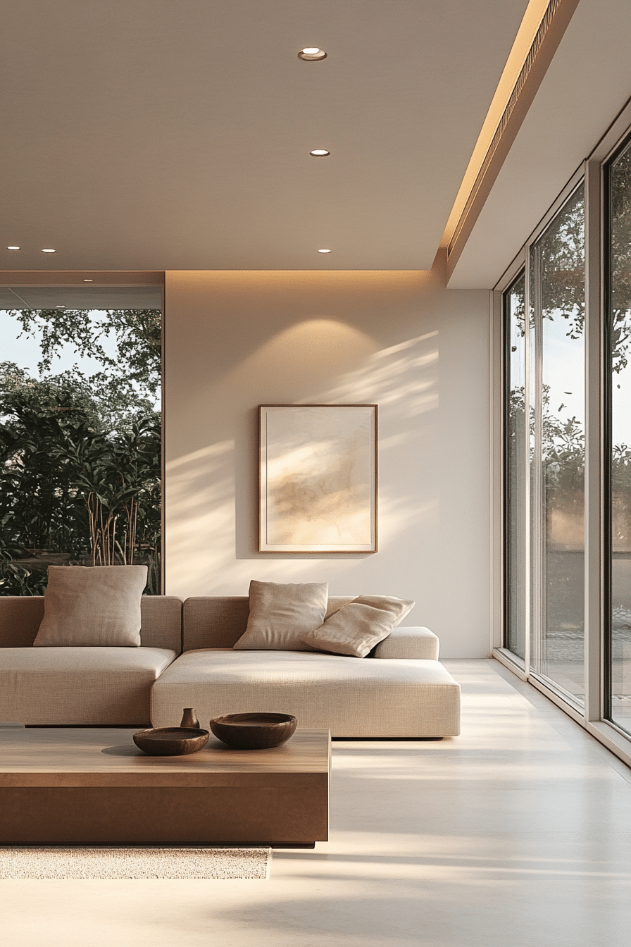 Modern minimalist house interior living rooms