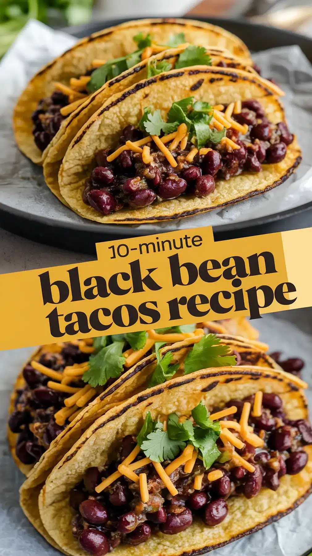 10-Minute Black Bean Tacos