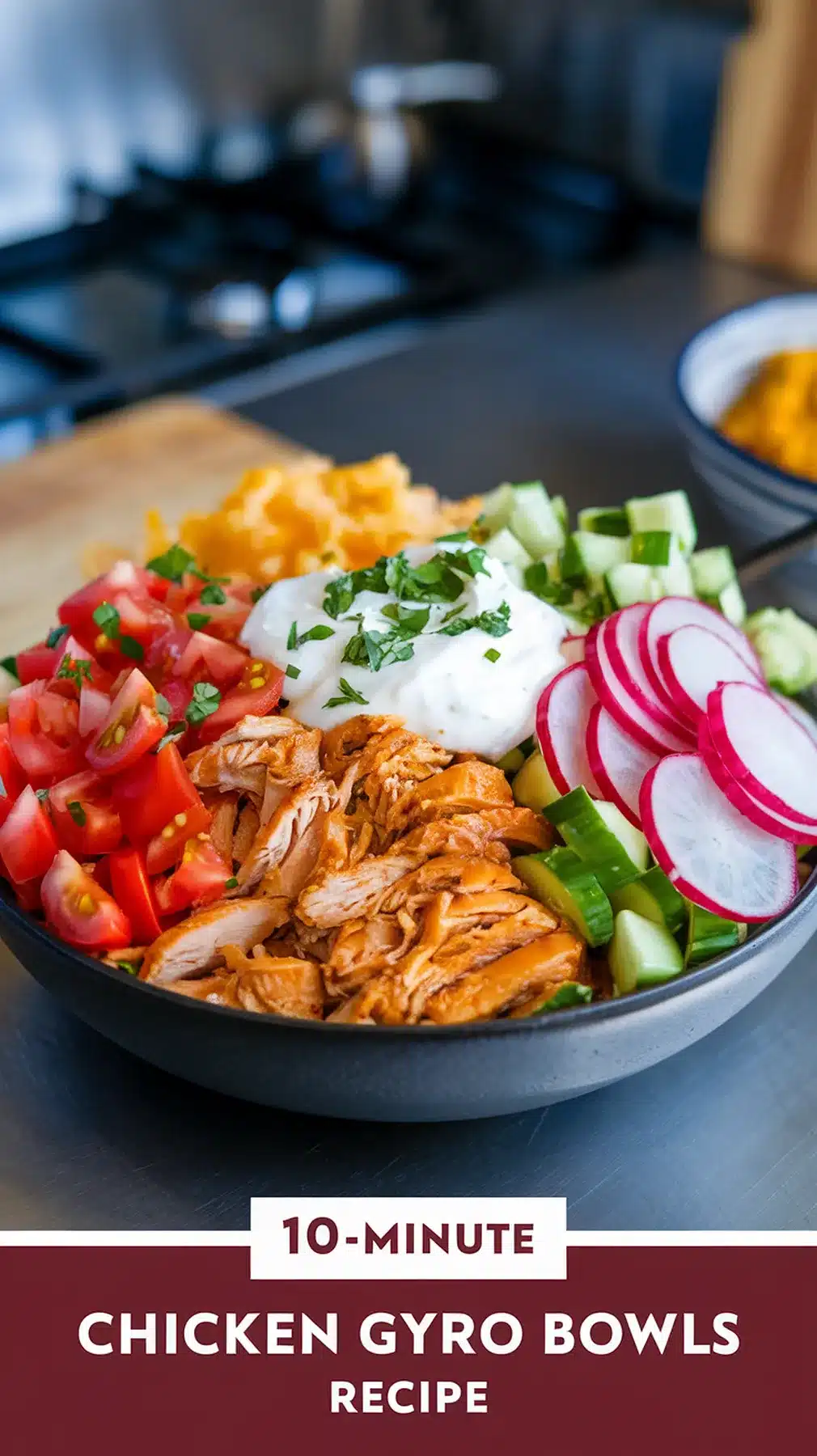 10-Minute Chicken Gyro Bowls