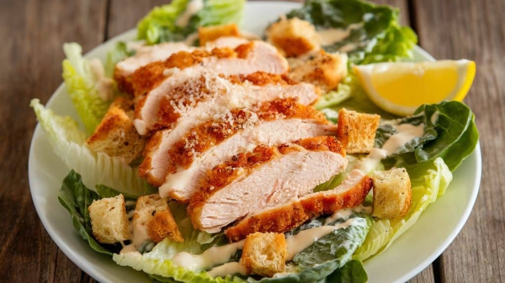 10-Minute Crispy Chicken Caesar Salad