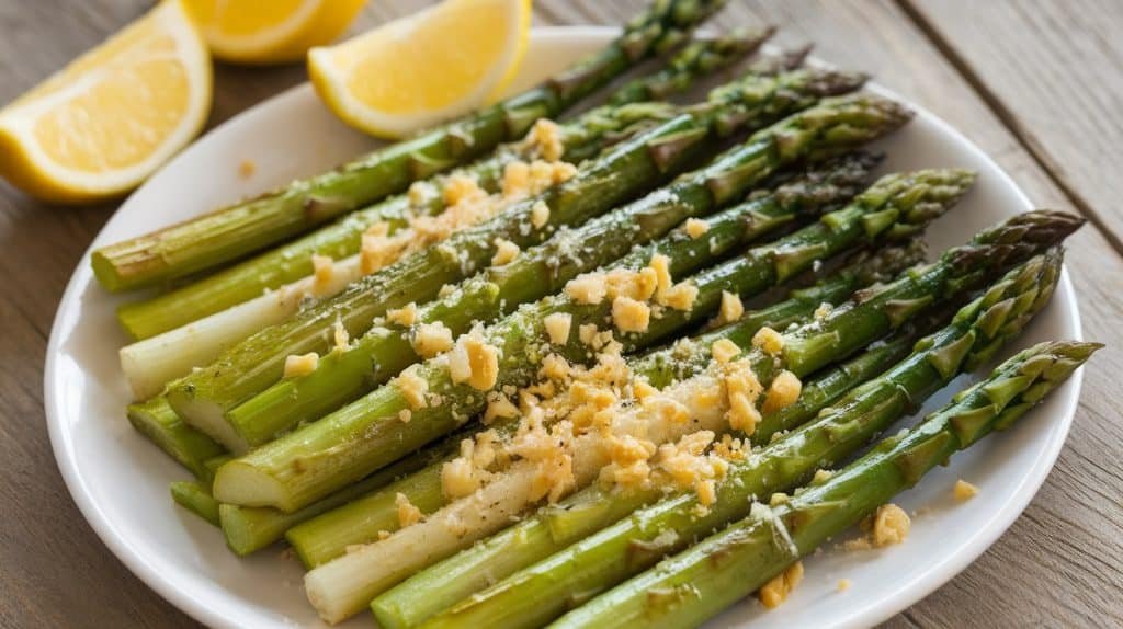 10-Minute Lemon Garlic Asparagus with Parmesan