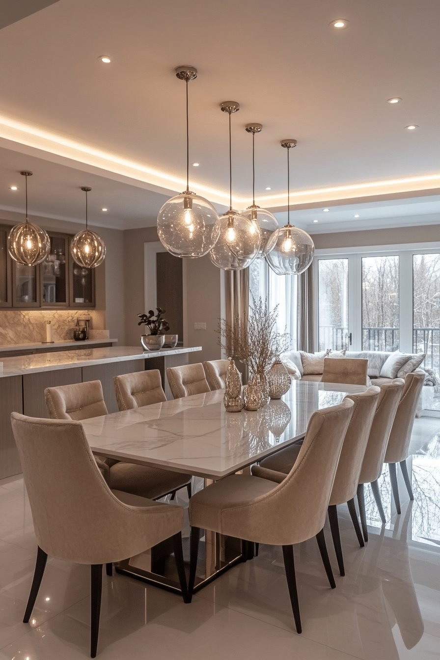 29 Contemporary Dining Room Ideas for a Stylish Gathering Space 10 Lux Dining Escape