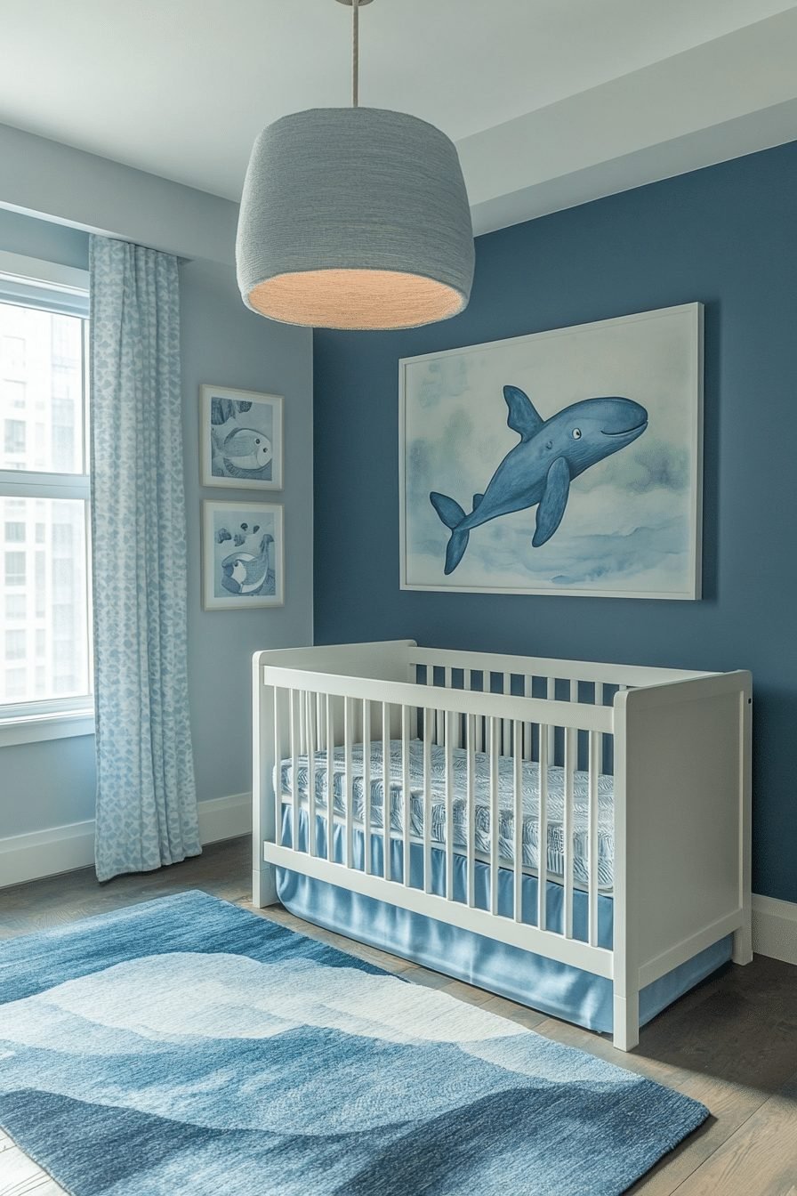 29 Contemporary Nursery Ideas to Design a Space That Grows with Your Child 10 Oceanic Adventure Nursery