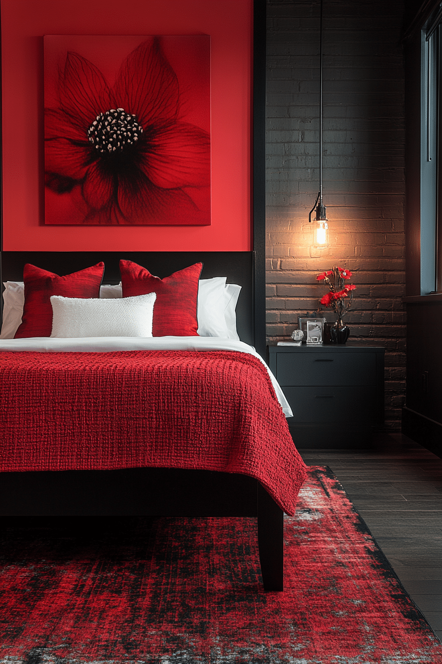 Red and black bedroom ideas