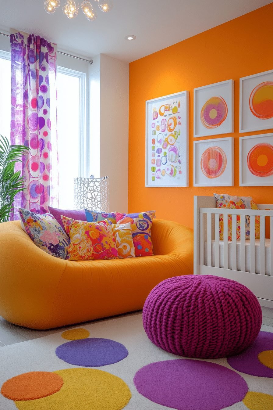 29 Contemporary Nursery Ideas to Design a Space That Grows with Your Child 12 Bright and Bold Contemporary Nursery