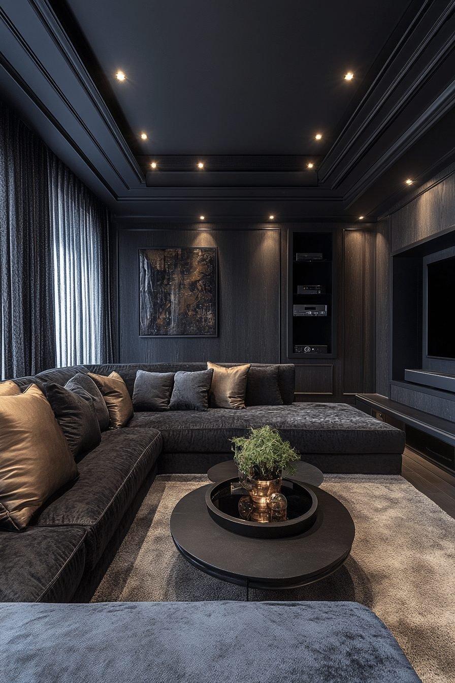  Charcoal Chic Entertainment Room