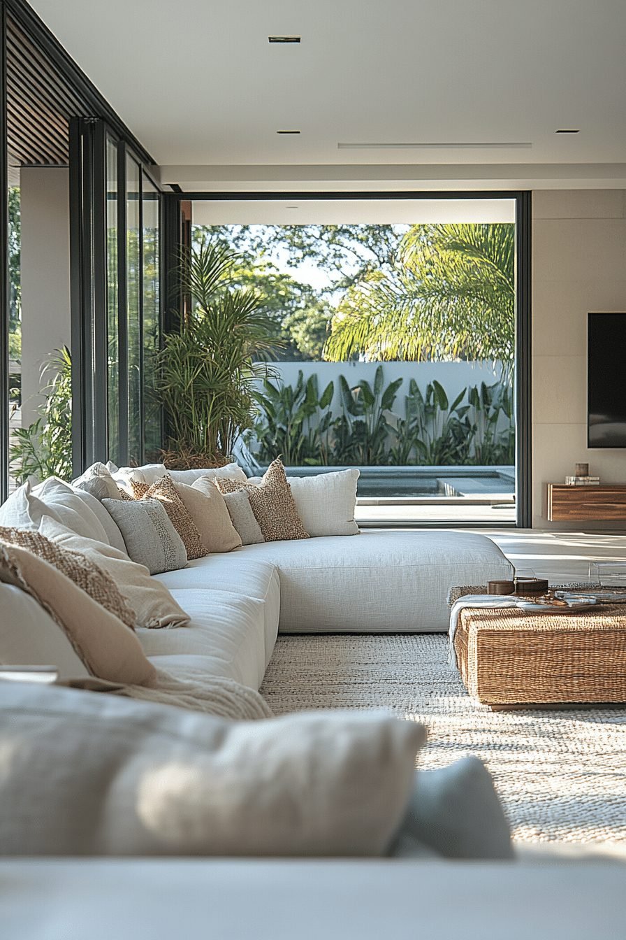 29 Contemporary Garden Rooms Ideas for a Stylish Outdoor Retreat 12 Open-Plan Garden Entertainment Lounge