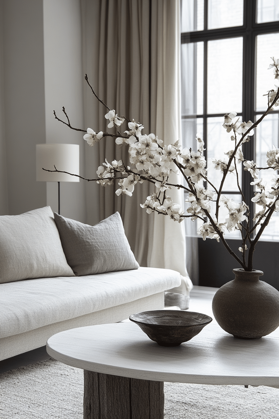 Grey and white interior design