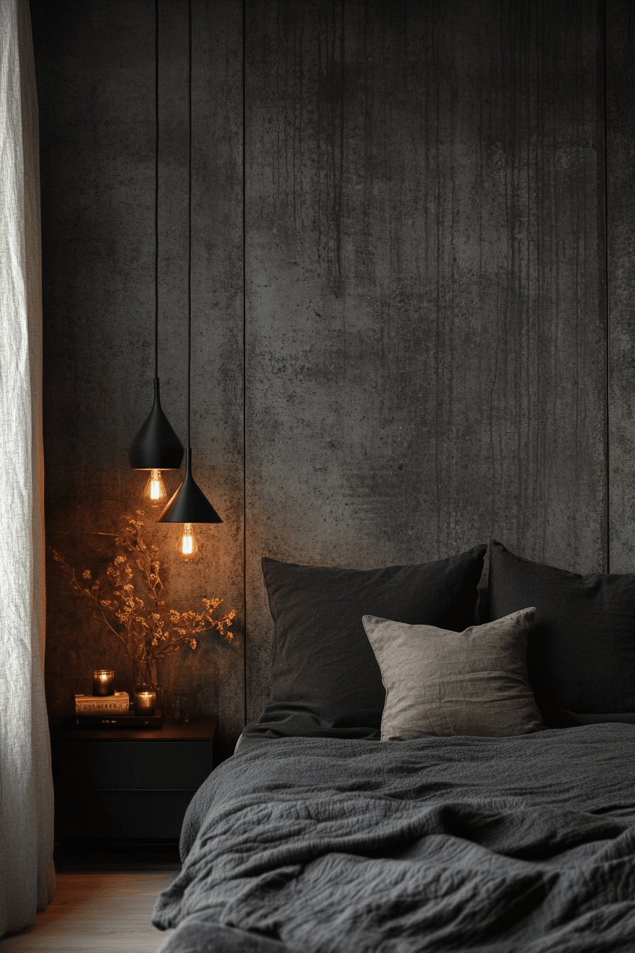 minimalistic bedroom ideas dark