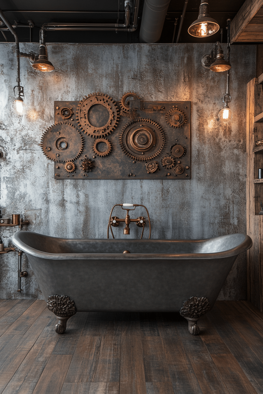 29 Rustic Industrial Bathroom Ideas For A Modern Yet Vintage Vibe ... - Industrial Style Bathroom Decor With A Vintage Touch