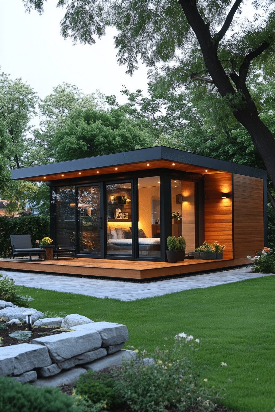 29 Contemporary Garden Rooms Ideas for a Stylish Outdoor Retreat 14 Modular Garden Guest House