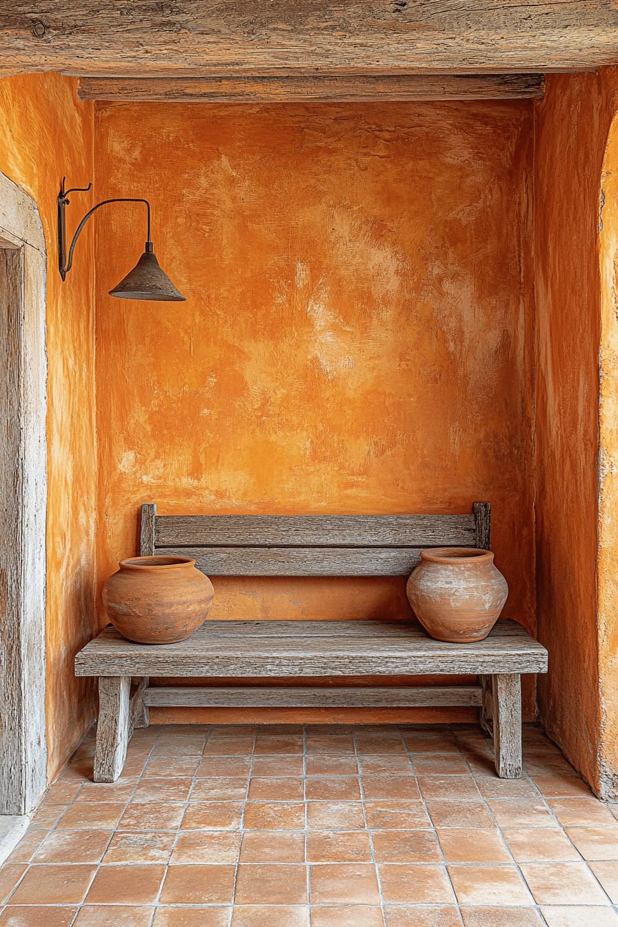  Rustic Orange Entryway