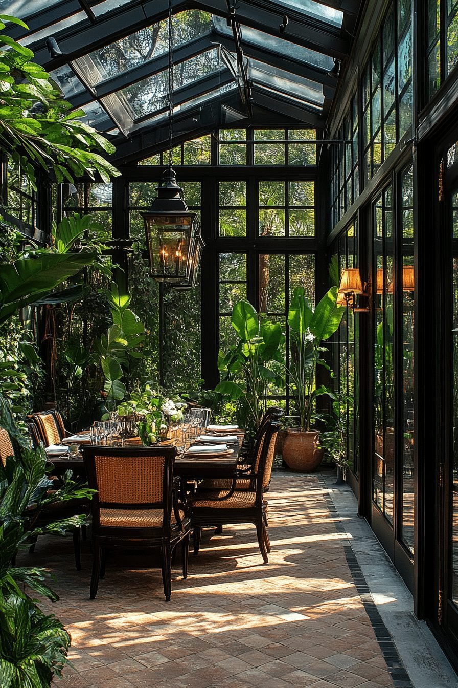 29 Contemporary Garden Rooms Ideas for a Stylish Outdoor Retreat 16 Botanical Garden Dining Room