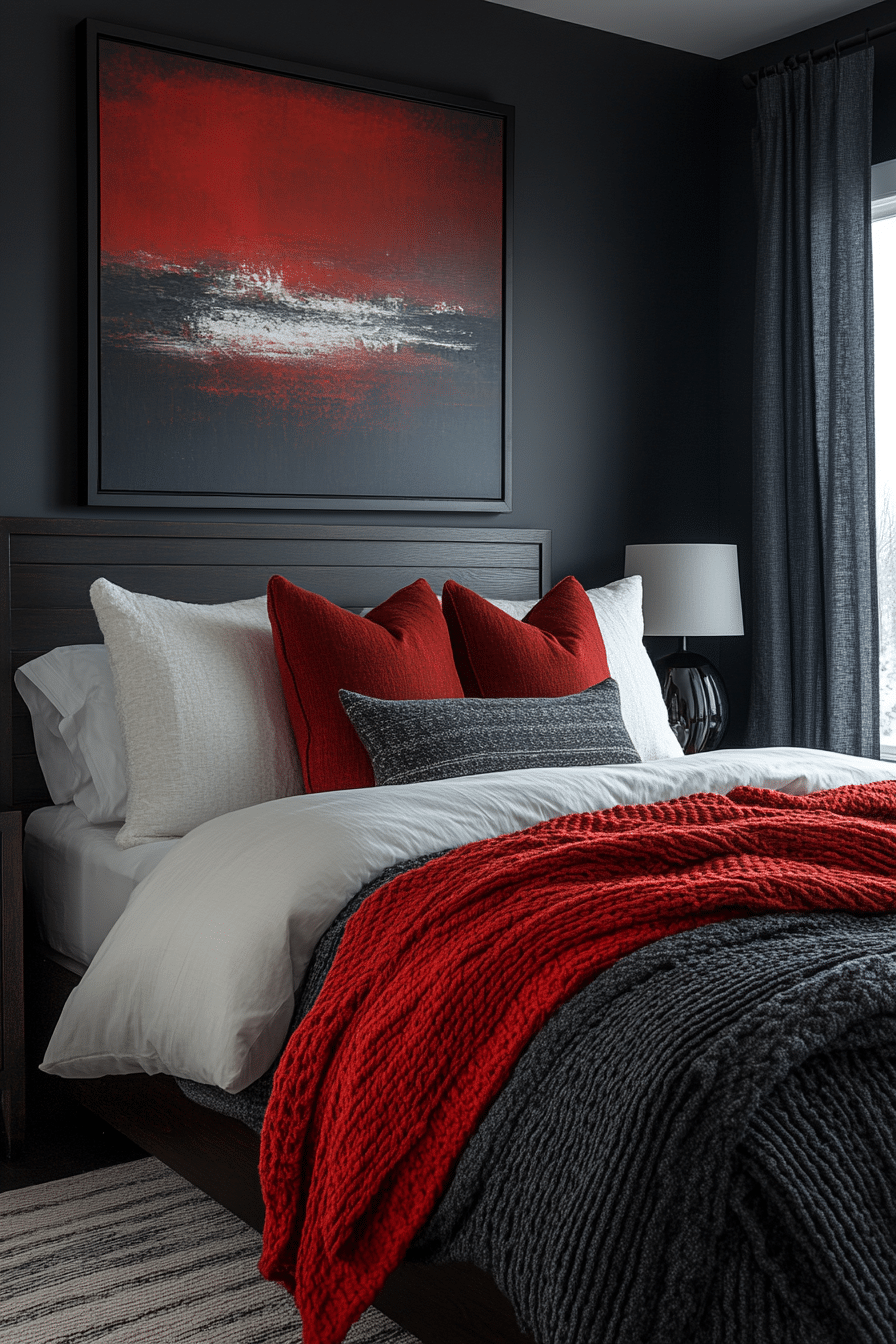 Red and black bedroom ideas