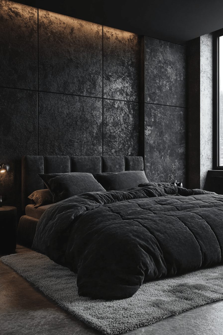 minimalistic bedroom ideas dark
