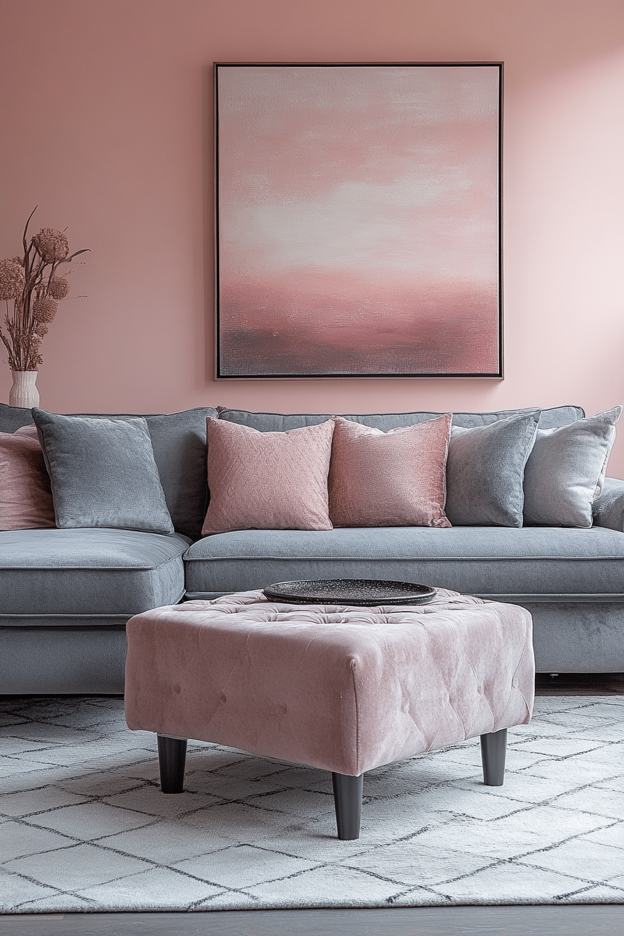 pink living room ideas