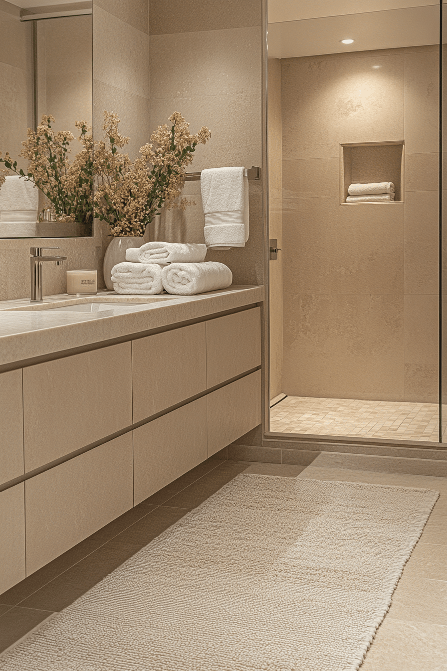 monochromatic bathroom