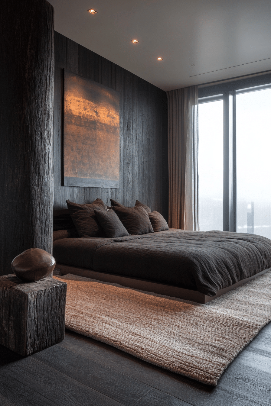 minimalistic bedroom ideas dark