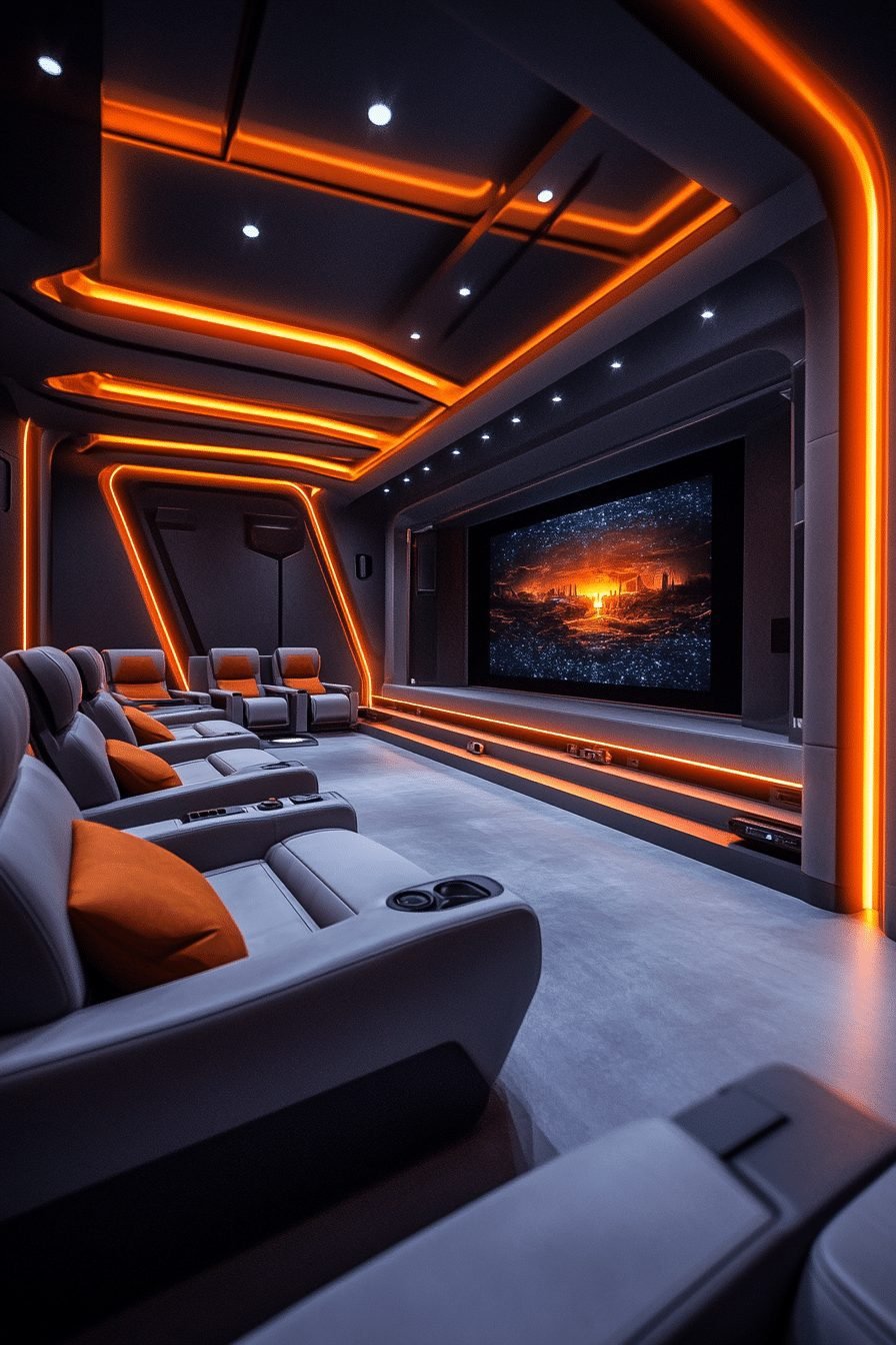 29 Contemporary Interior Ideas to Create a Sophisticated Atmosphere 17 Futuristic Home Theater