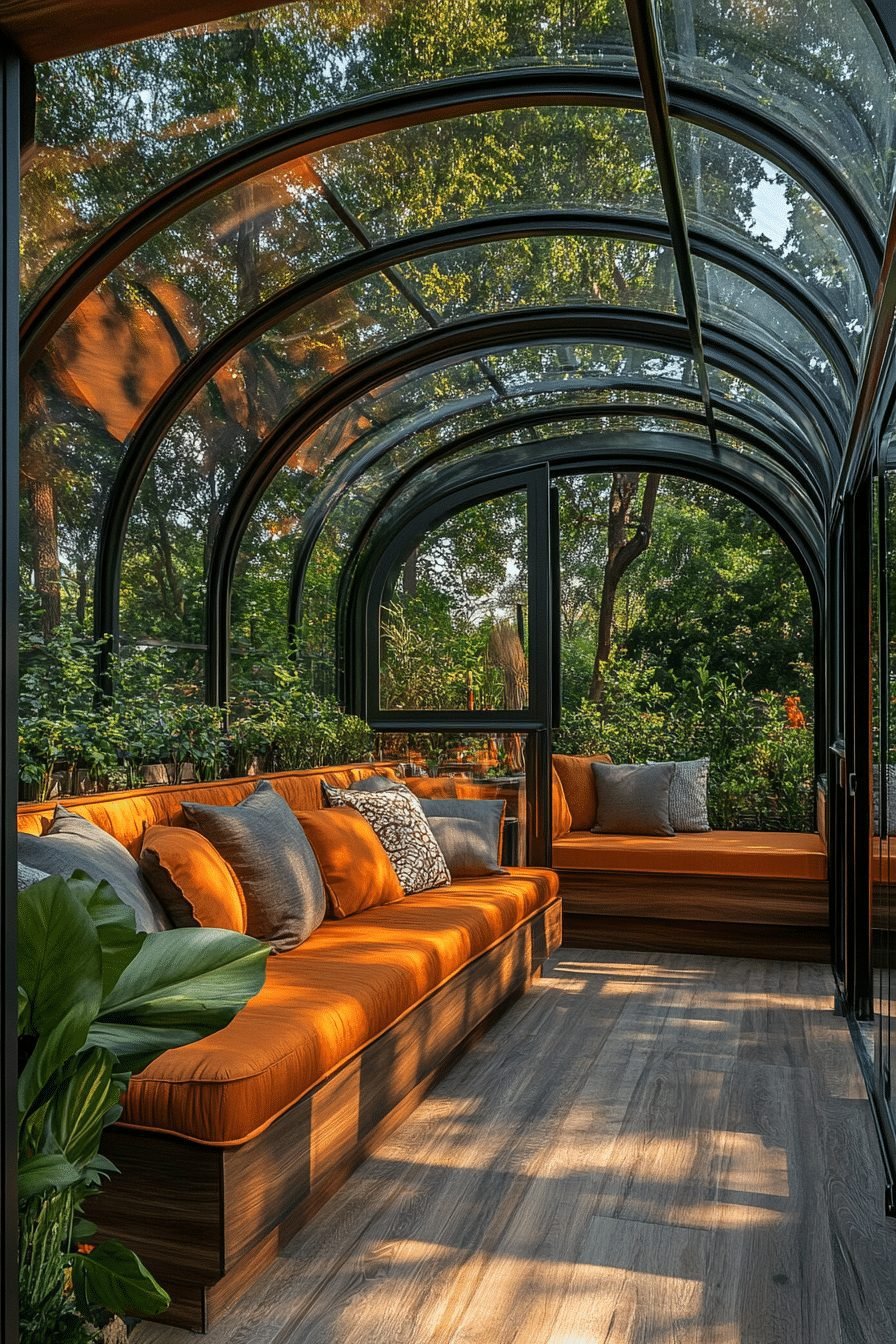 29 Contemporary Garden Rooms Ideas for a Stylish Outdoor Retreat 17 Glass-Walled Garden Observatory