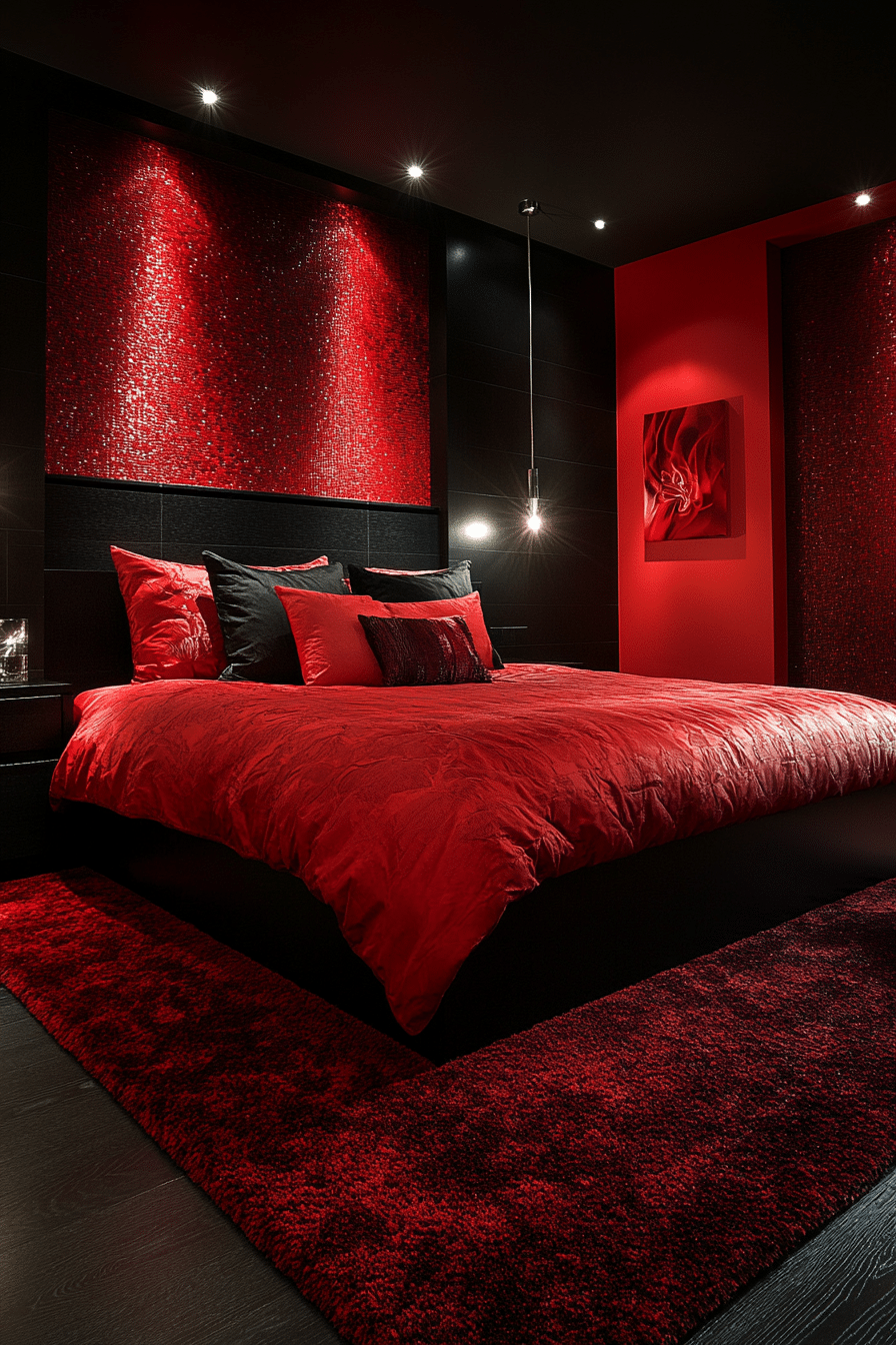 Red and black bedroom ideas