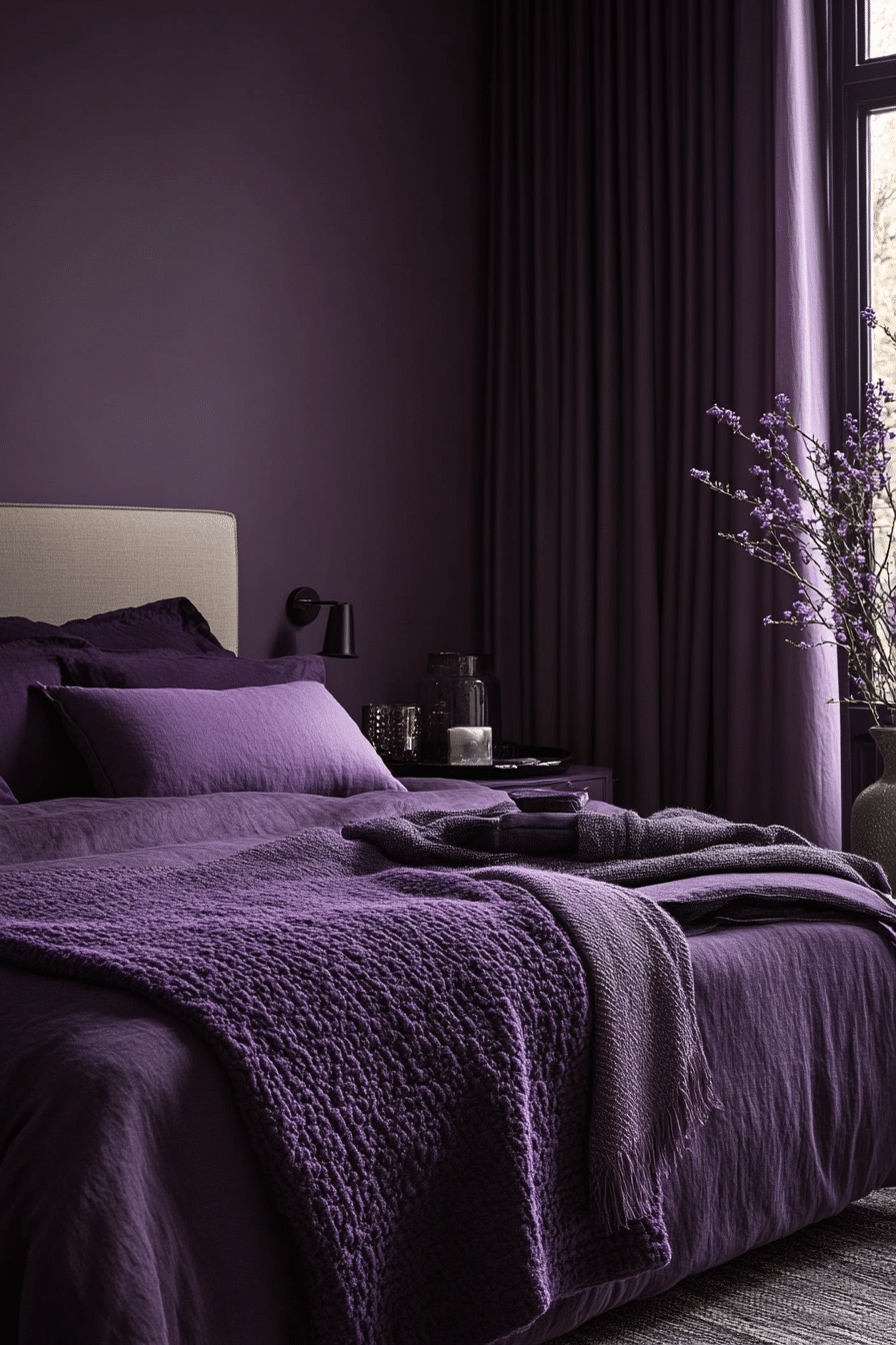 Purple Earthy Bedroom