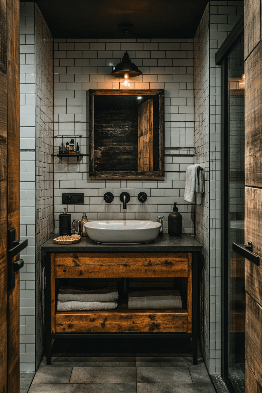 29 Rustic Industrial Bathroom Ideas For A Modern Yet Vintage Vibe ...
