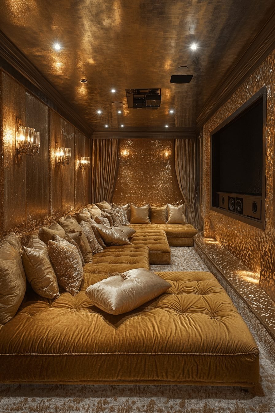  Golden Glam Media Room