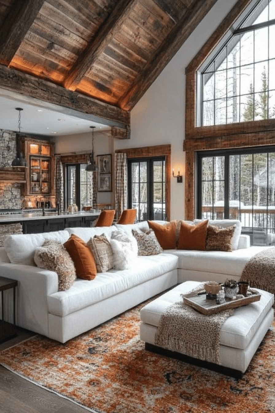 29 Contemporary Interior Ideas to Create a Sophisticated Atmosphere 18 Modern Rustic Living Space