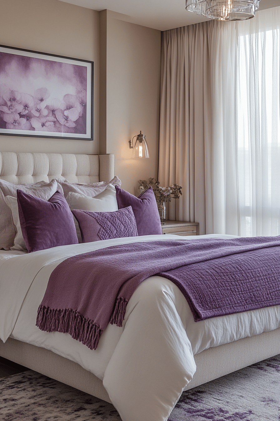 Purple Earthy Bedroom