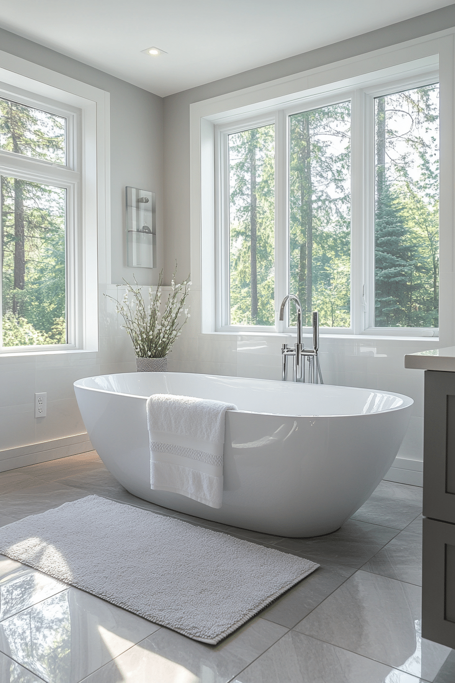 Grey and white interior design