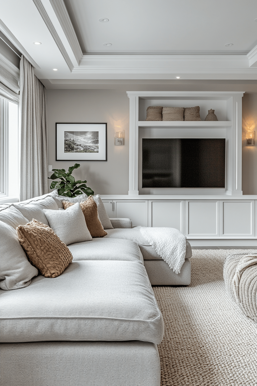 Grey and white interior design
